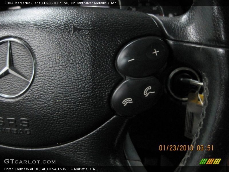 Brilliant Silver Metallic / Ash 2004 Mercedes-Benz CLK 320 Coupe