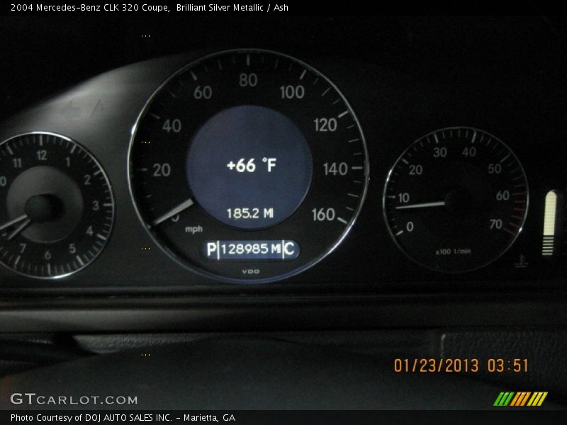 Brilliant Silver Metallic / Ash 2004 Mercedes-Benz CLK 320 Coupe