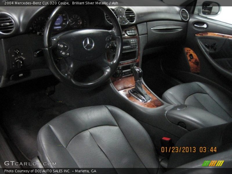 Brilliant Silver Metallic / Ash 2004 Mercedes-Benz CLK 320 Coupe