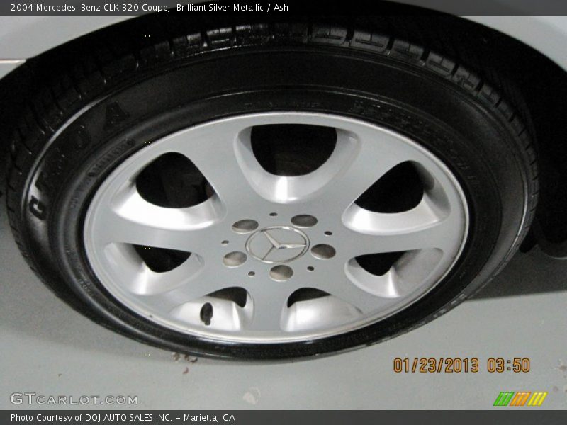 Brilliant Silver Metallic / Ash 2004 Mercedes-Benz CLK 320 Coupe