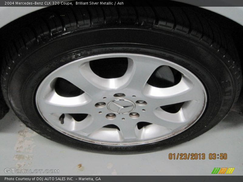 Brilliant Silver Metallic / Ash 2004 Mercedes-Benz CLK 320 Coupe