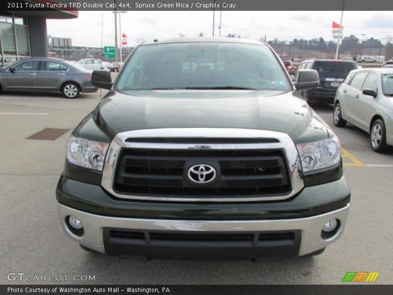 Spruce Green Mica / Graphite Gray 2011 Toyota Tundra TRD Double Cab 4x4