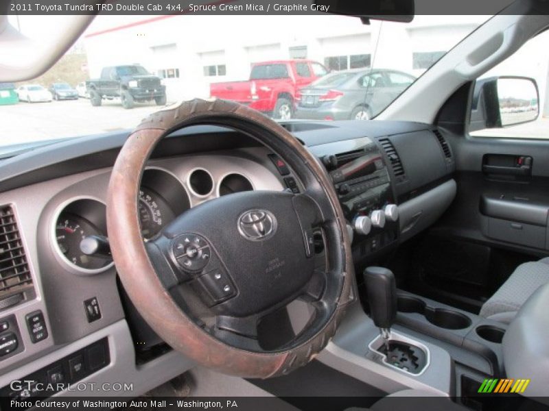 Spruce Green Mica / Graphite Gray 2011 Toyota Tundra TRD Double Cab 4x4