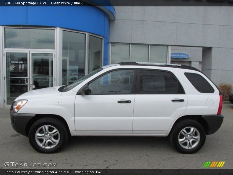 Clear White / Black 2006 Kia Sportage EX V6