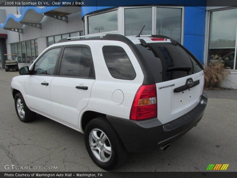 Clear White / Black 2006 Kia Sportage EX V6