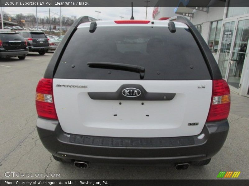 Clear White / Black 2006 Kia Sportage EX V6