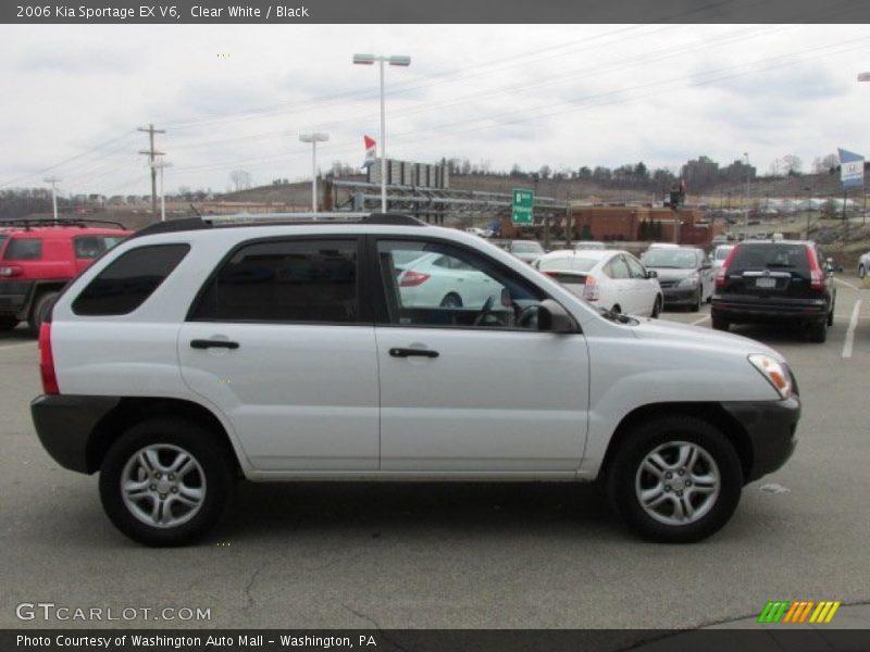 Clear White / Black 2006 Kia Sportage EX V6