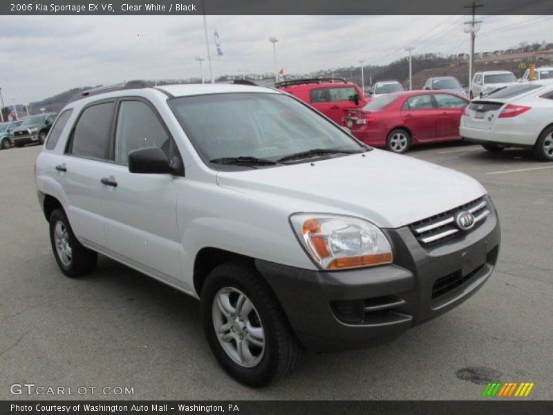 Clear White / Black 2006 Kia Sportage EX V6