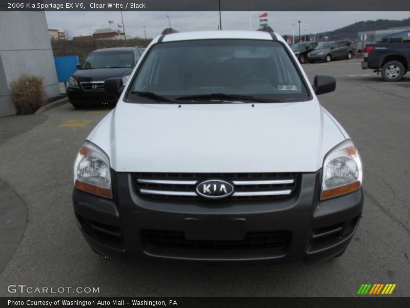 Clear White / Black 2006 Kia Sportage EX V6