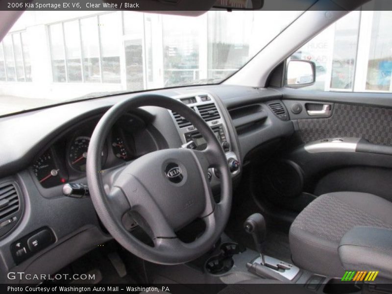Clear White / Black 2006 Kia Sportage EX V6