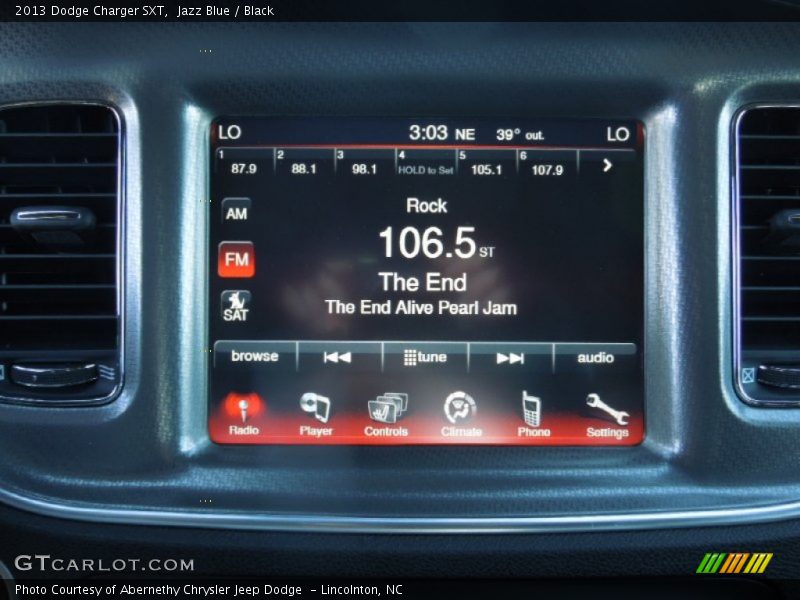 Jazz Blue / Black 2013 Dodge Charger SXT