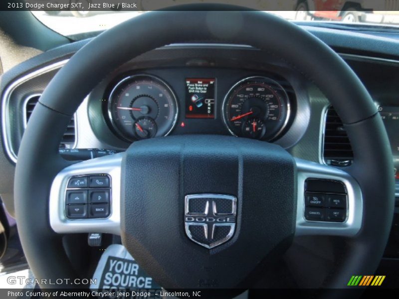 Jazz Blue / Black 2013 Dodge Charger SXT