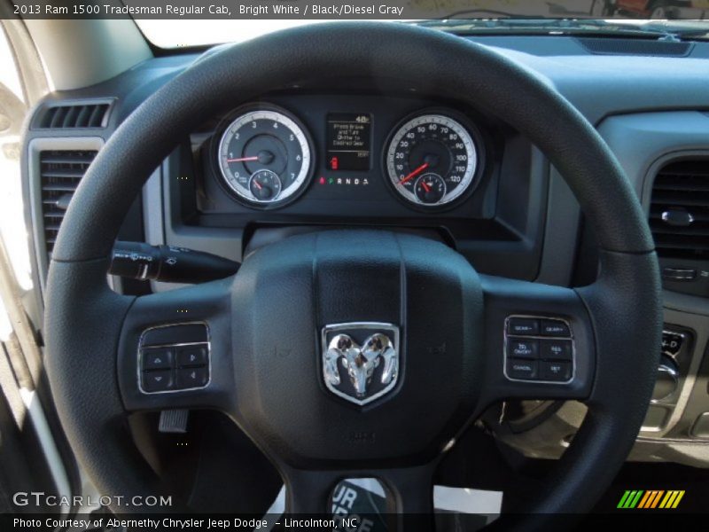 Bright White / Black/Diesel Gray 2013 Ram 1500 Tradesman Regular Cab