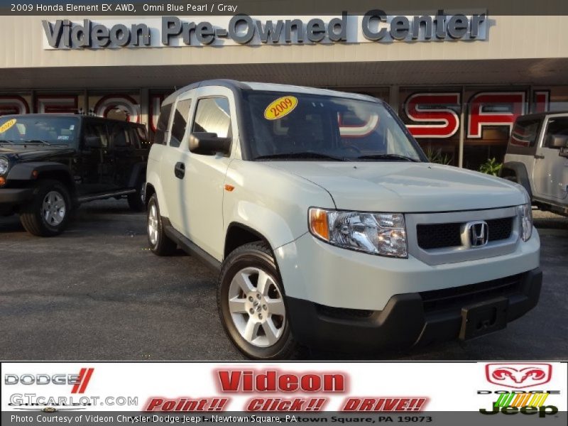 Omni Blue Pearl / Gray 2009 Honda Element EX AWD