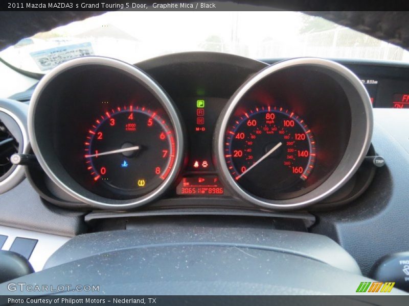 Graphite Mica / Black 2011 Mazda MAZDA3 s Grand Touring 5 Door