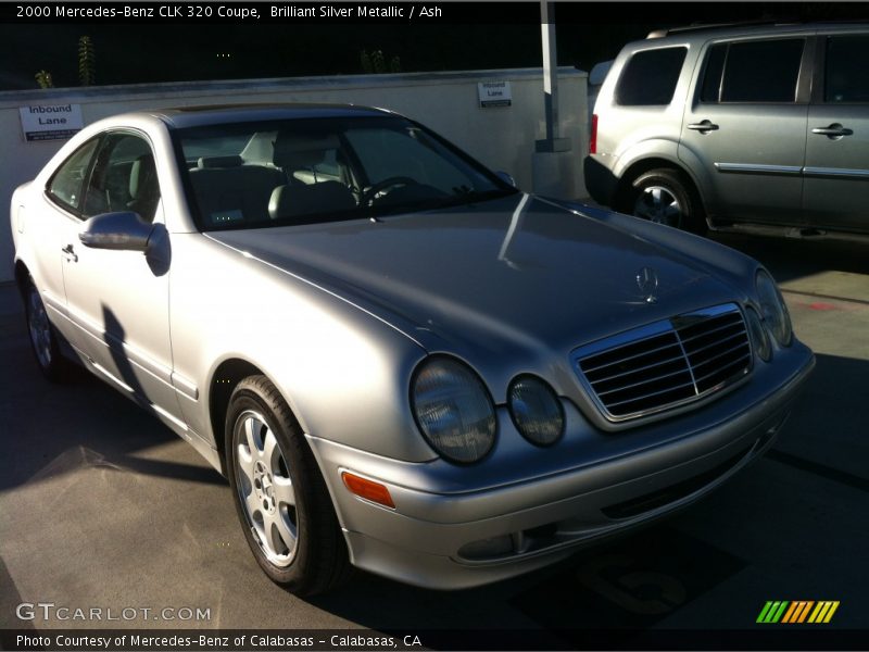 Brilliant Silver Metallic / Ash 2000 Mercedes-Benz CLK 320 Coupe