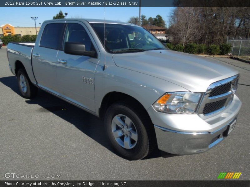 Bright Silver Metallic / Black/Diesel Gray 2013 Ram 1500 SLT Crew Cab