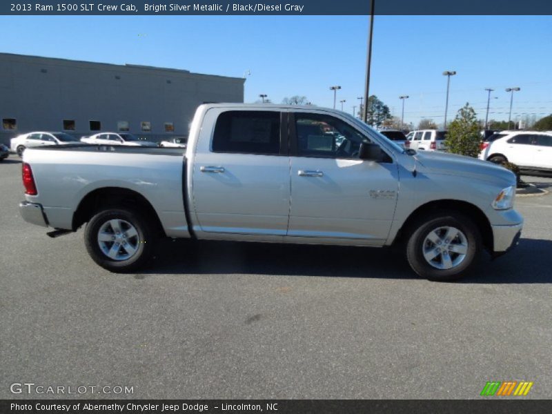 Bright Silver Metallic / Black/Diesel Gray 2013 Ram 1500 SLT Crew Cab