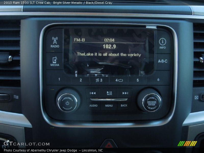 Bright Silver Metallic / Black/Diesel Gray 2013 Ram 1500 SLT Crew Cab