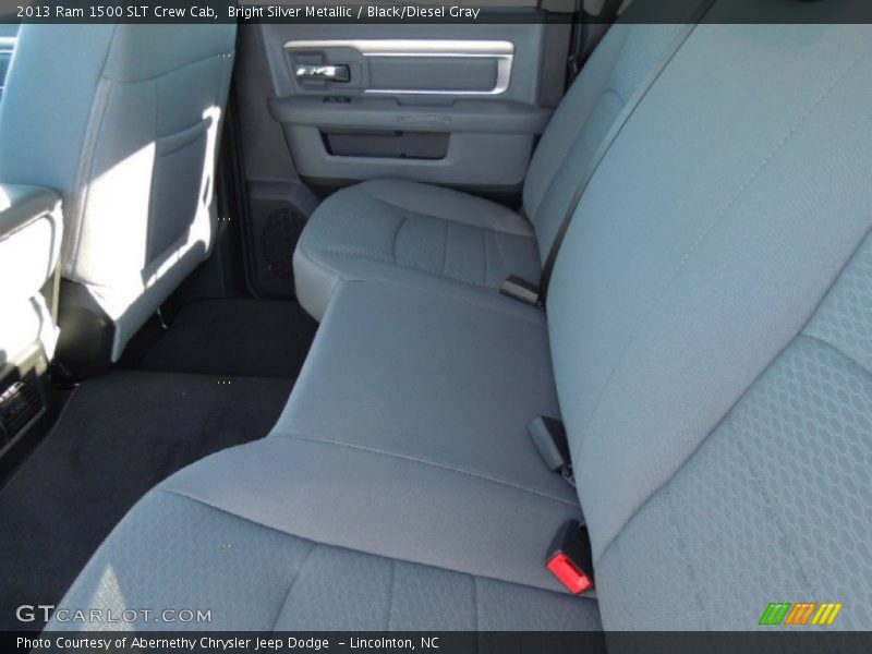 Bright Silver Metallic / Black/Diesel Gray 2013 Ram 1500 SLT Crew Cab
