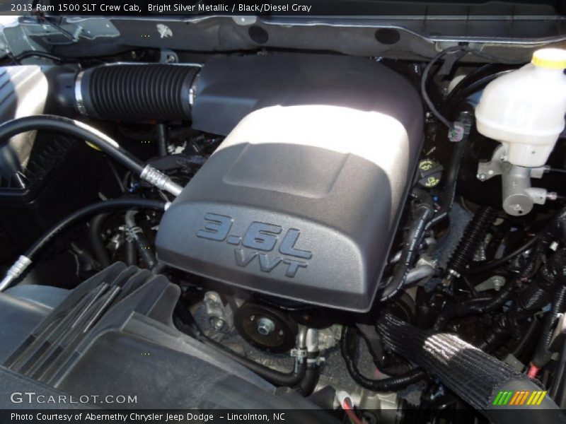 Bright Silver Metallic / Black/Diesel Gray 2013 Ram 1500 SLT Crew Cab