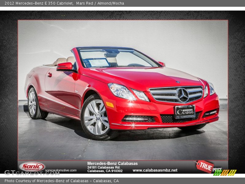 Mars Red / Almond/Mocha 2012 Mercedes-Benz E 350 Cabriolet