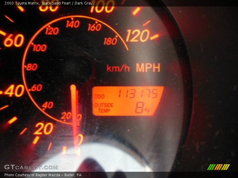 Black Sand Pearl / Dark Gray 2003 Toyota Matrix