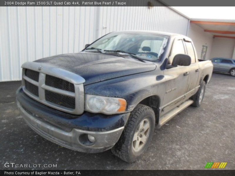 Patriot Blue Pearl / Taupe 2004 Dodge Ram 1500 SLT Quad Cab 4x4
