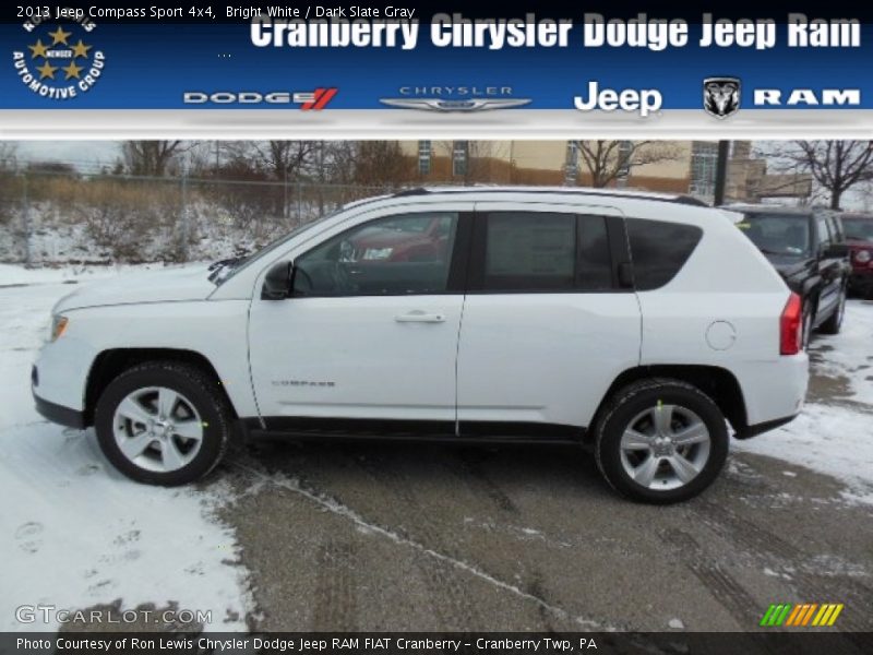 Bright White / Dark Slate Gray 2013 Jeep Compass Sport 4x4