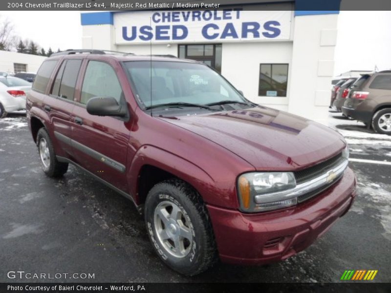 Majestic Red Metallic / Medium Pewter 2004 Chevrolet TrailBlazer LS 4x4