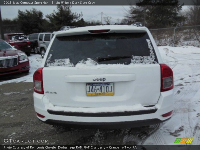 Bright White / Dark Slate Gray 2013 Jeep Compass Sport 4x4