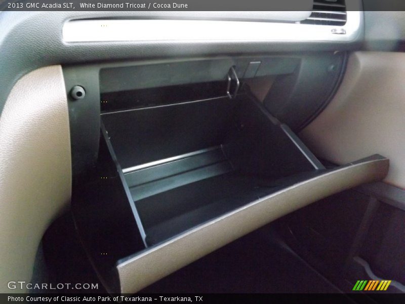 White Diamond Tricoat / Cocoa Dune 2013 GMC Acadia SLT