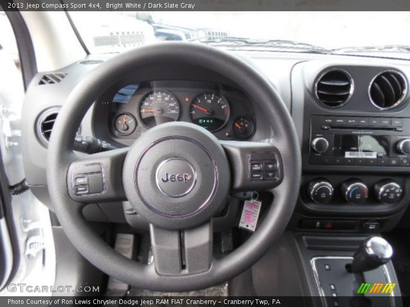 Bright White / Dark Slate Gray 2013 Jeep Compass Sport 4x4