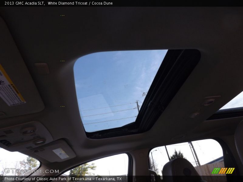 White Diamond Tricoat / Cocoa Dune 2013 GMC Acadia SLT