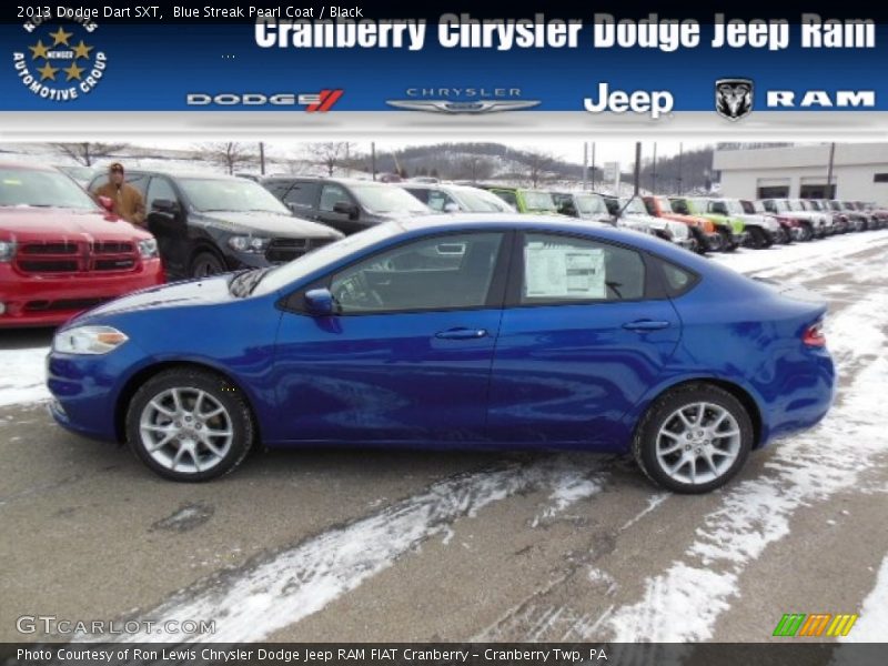 Blue Streak Pearl Coat / Black 2013 Dodge Dart SXT