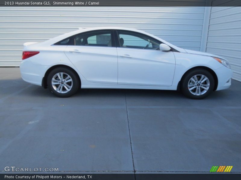 Shimmering White / Camel 2013 Hyundai Sonata GLS