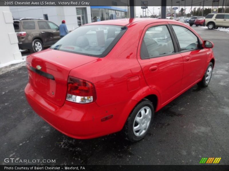Victory Red / Gray 2005 Chevrolet Aveo LS Sedan