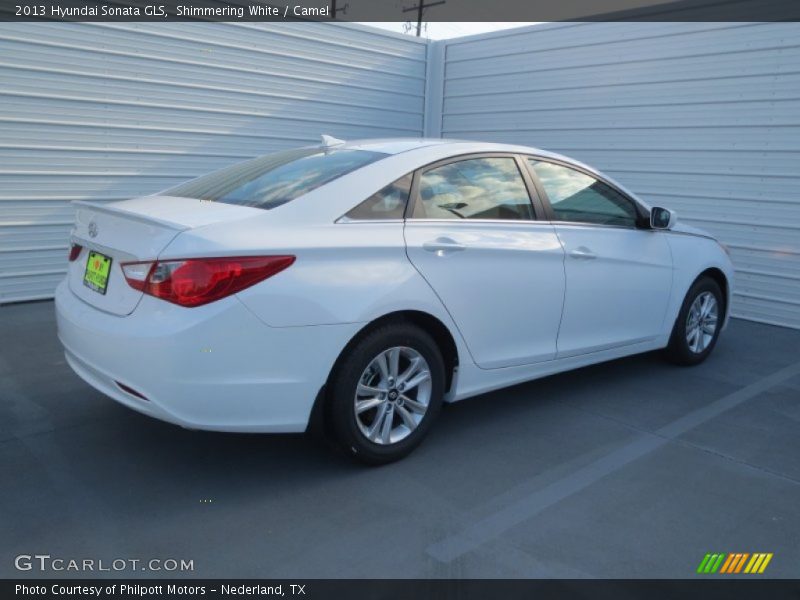 Shimmering White / Camel 2013 Hyundai Sonata GLS