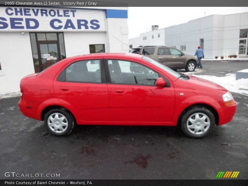 Victory Red / Gray 2005 Chevrolet Aveo LS Sedan
