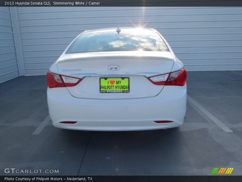 Shimmering White / Camel 2013 Hyundai Sonata GLS
