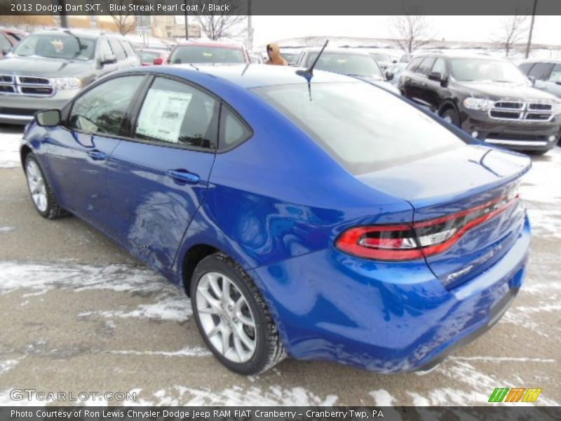 Blue Streak Pearl Coat / Black 2013 Dodge Dart SXT