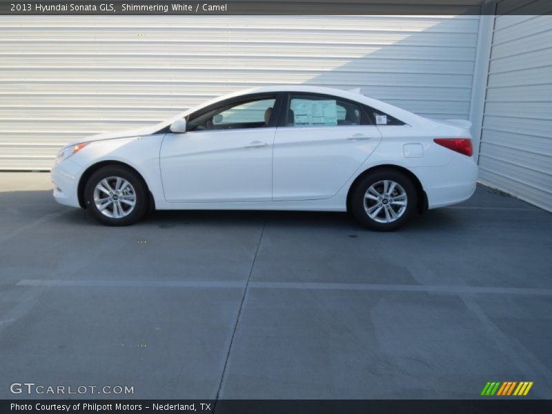 Shimmering White / Camel 2013 Hyundai Sonata GLS