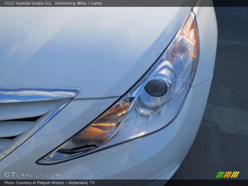 Shimmering White / Camel 2013 Hyundai Sonata GLS