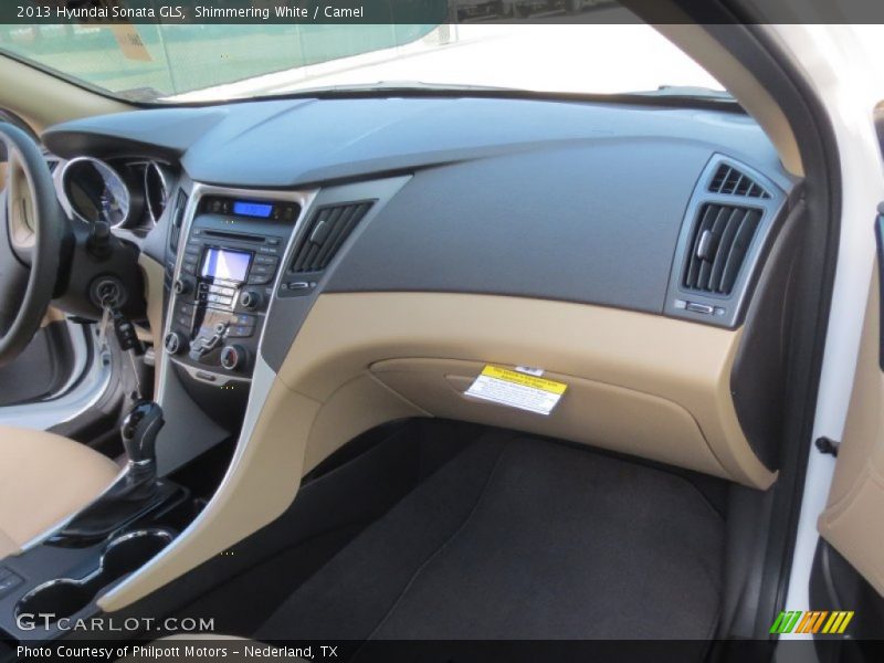 Shimmering White / Camel 2013 Hyundai Sonata GLS