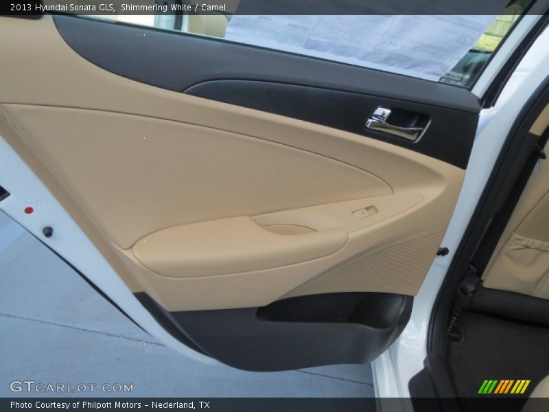Shimmering White / Camel 2013 Hyundai Sonata GLS