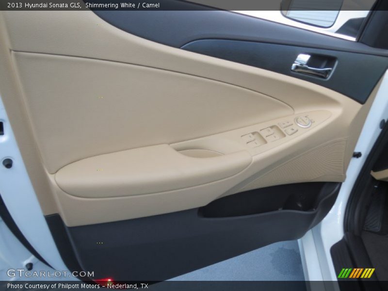 Shimmering White / Camel 2013 Hyundai Sonata GLS