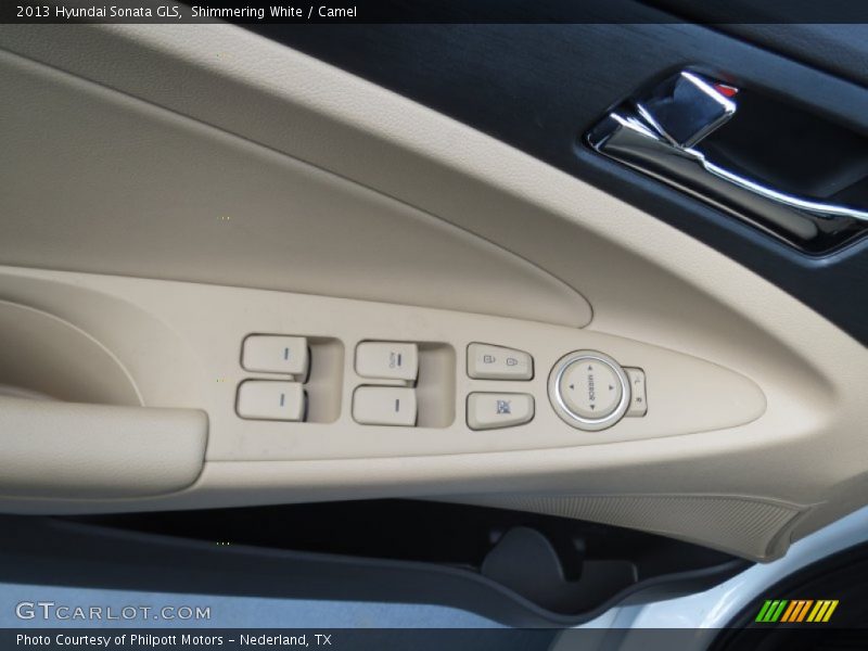 Shimmering White / Camel 2013 Hyundai Sonata GLS