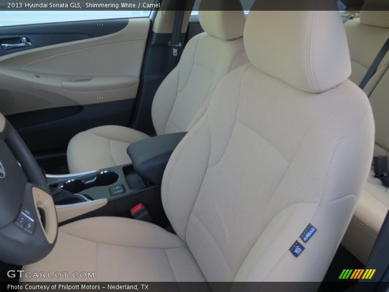 Shimmering White / Camel 2013 Hyundai Sonata GLS