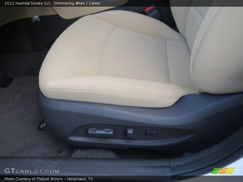 Shimmering White / Camel 2013 Hyundai Sonata GLS