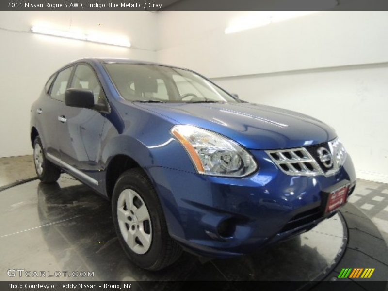 Indigo Blue Metallic / Gray 2011 Nissan Rogue S AWD